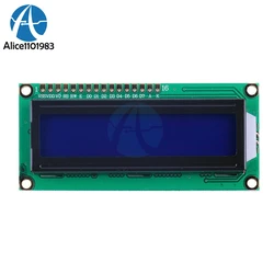 Módulo de tela azul lcd1602 1602, luz azul, módulo de tela digital lcd de 16x2 personagens, controle de controlador hd44780
