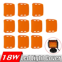 10 pcs Cor Âmbar LEVOU Lente Luz Poeira Covers Para 4 POLEGADA Trabalho levou Barra de Luz SUV ATV Da Motocicleta do Automóvel TRABALHO Fog LIGHT LÂMPADA