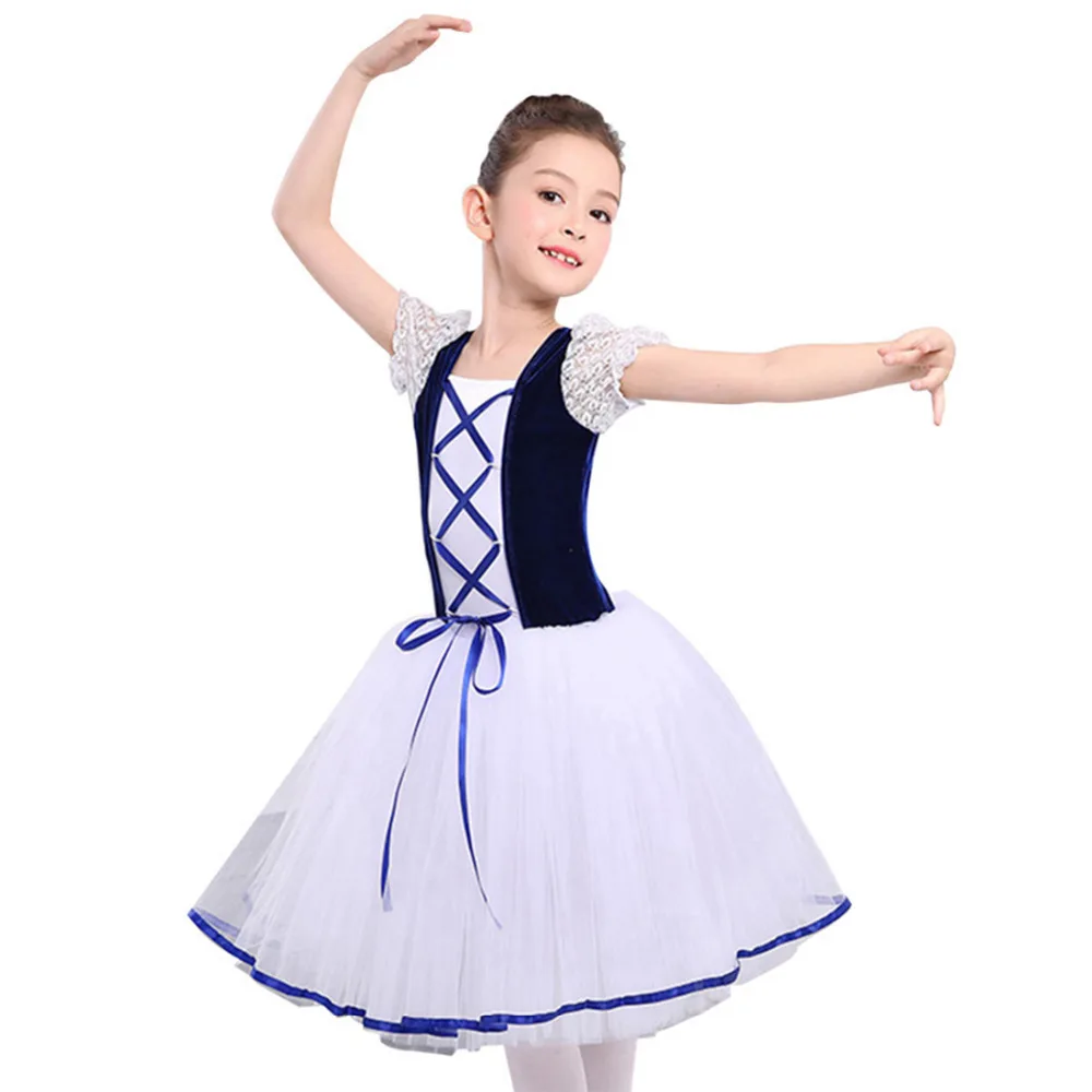 White Ballerina Dancing Dress Kids Ballet Dress Child Party Leotards