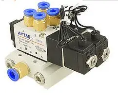 

AC 110V 15/64" Quick Fitting 2 Position 2 Solenoid Valve w Base Muffler