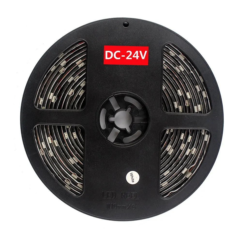 Горячий DC 24V Красный 5M 5050 SMD 60LED/M 300 LED водонепроницаемый гибкий светильник полоса