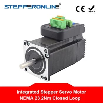

Nema 23 Hybrid Closed Loop Integrated Stepper Servo Motor 2Nm with Driver 24-50VDC & Encoder Servo-stepper Motor
