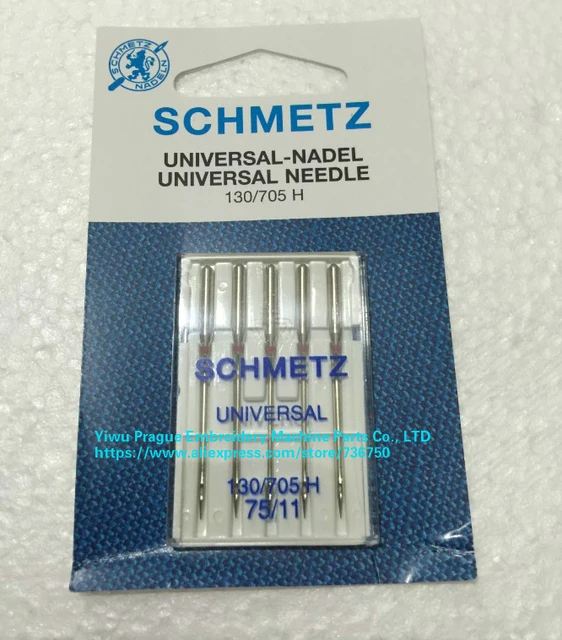 10 Needles Pack Genuine Schmetz Universal Needle 130/705H 130/705 H 75/11  Household Sewing Brother PR Embroidery Machines - AliExpress