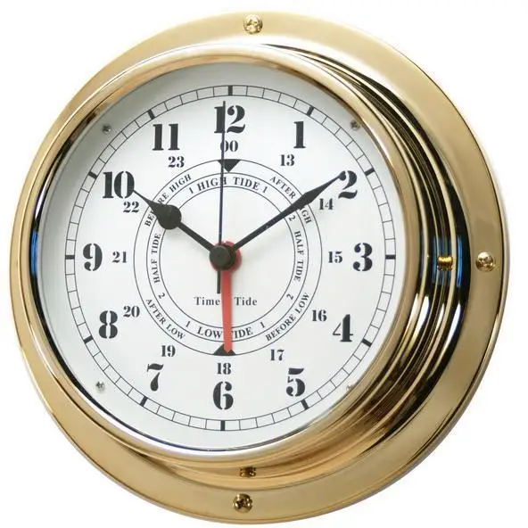 Латунный чехол для часов навигационный порт|tide clock|nautical clockbrass clock |