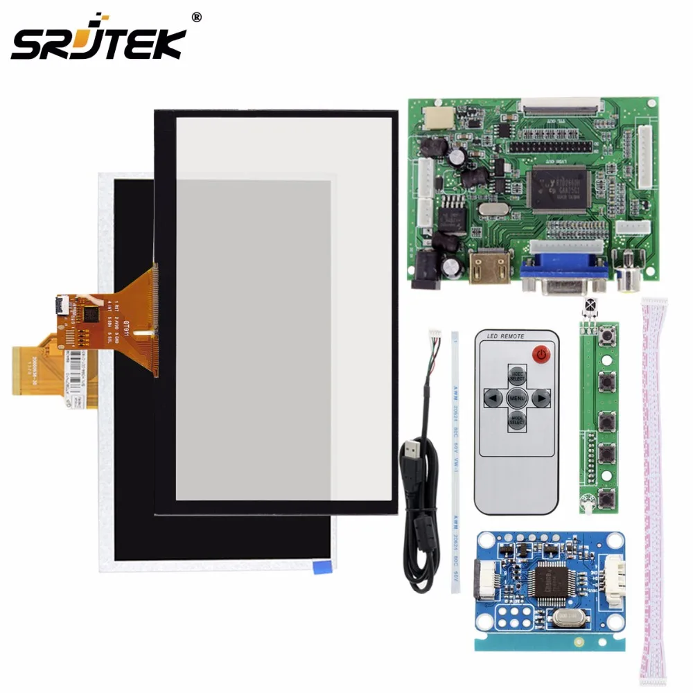 For Raspberry Pi 3 LCD Display Capacitive Touch Screen Matrix TFT Monitor HDMI VGA AV FPV Input Driver Board Controller 800*600