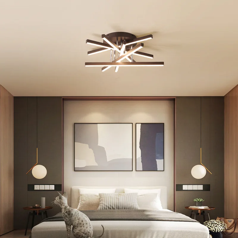 

KM room lamp new style concise modern special-shaped led ceiling lamp atmospheric household Nordic master bedroom room