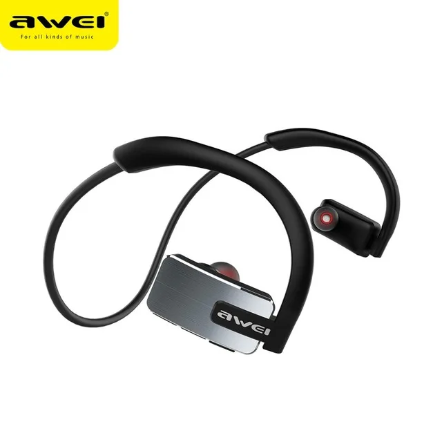 AWEI A883BL Bluetooth Headphone Wireless Earphone With Micr Stereo Sport Waterproof Noise Cancelling Headset Earphones Earbuds - Цвет: Gray