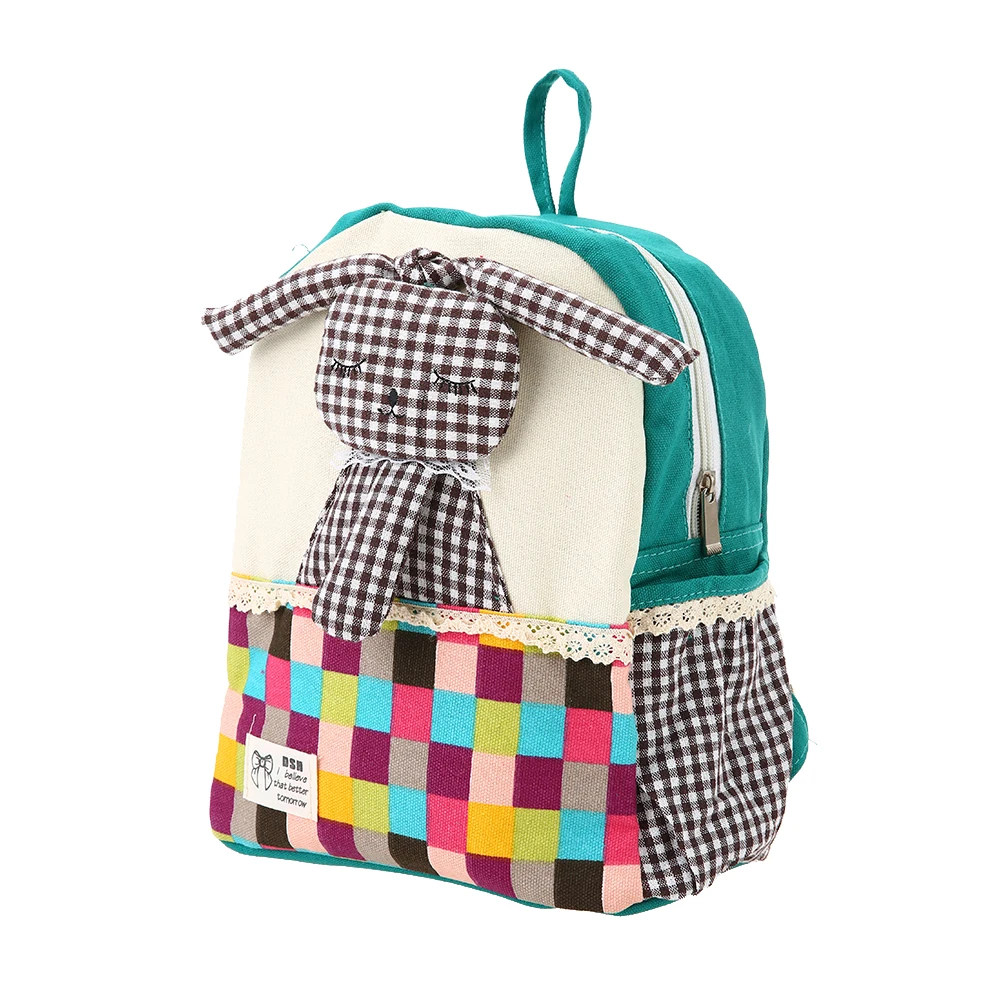 2018 New Kids School Backpack Canvas Cute Cartoon Rabbit Bonecas Toys