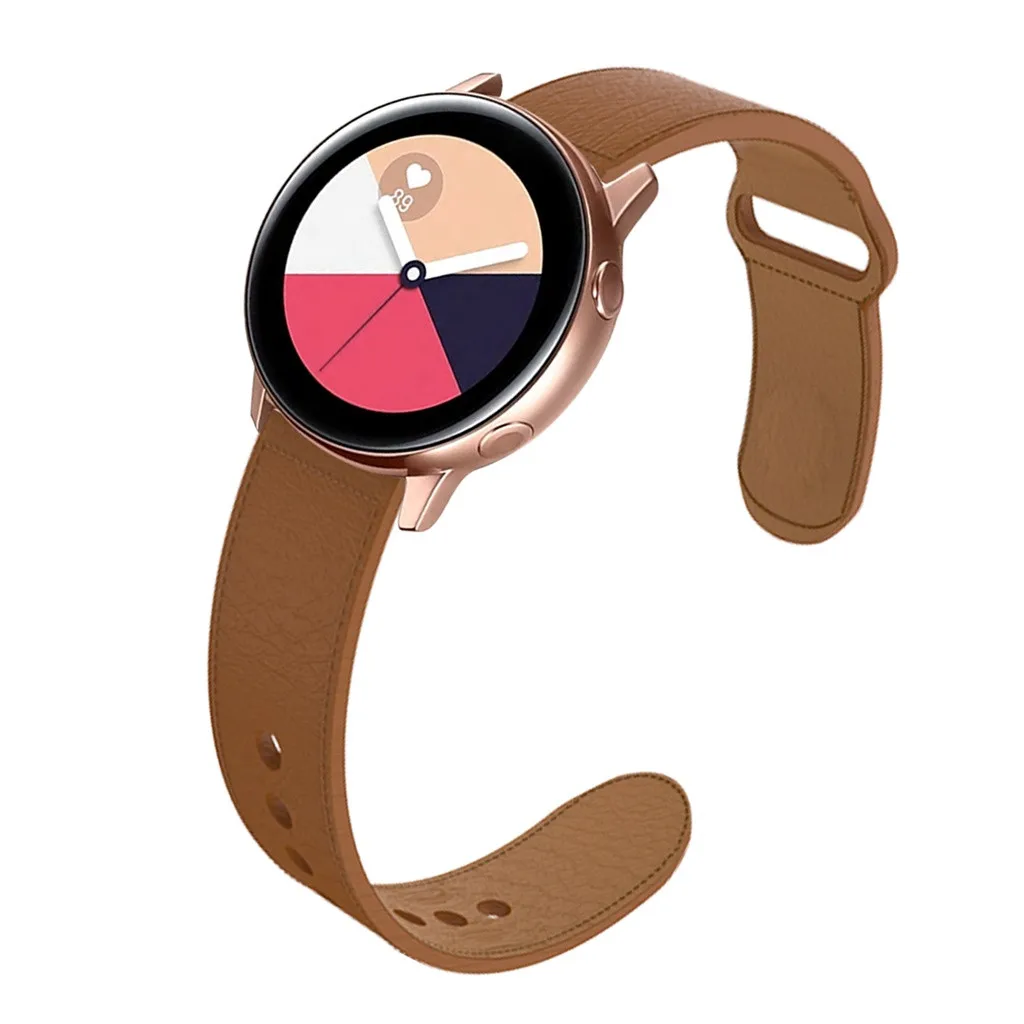 Кожаный ремешок 20 мм для часов samsung Galaxy Watch Активный Спортивный наручный браслет подходит для samsung gear S2 huawei Watch 2#25