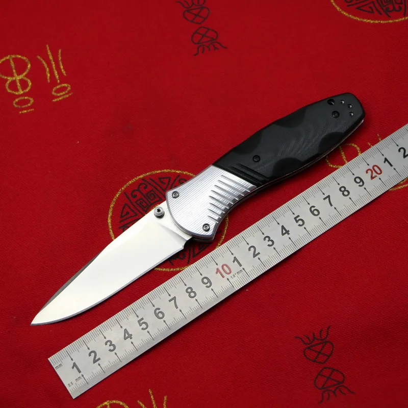 

LOVOCOO Promotion 581 D2 Steel Aluminum G10 handle folding knife outdoor camping pocket Survival Hunting Kitchen Knives EDC Tool