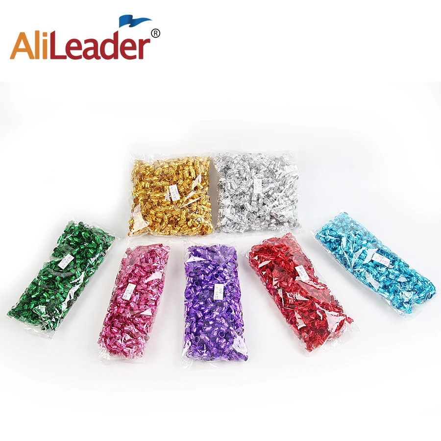 Alileader 30-50 PCS Adjustable Dreadlock Beads Braids Hair Clips Accessories Colorful Crown Cuff Dreadlocks Tube Bead Hair Ring