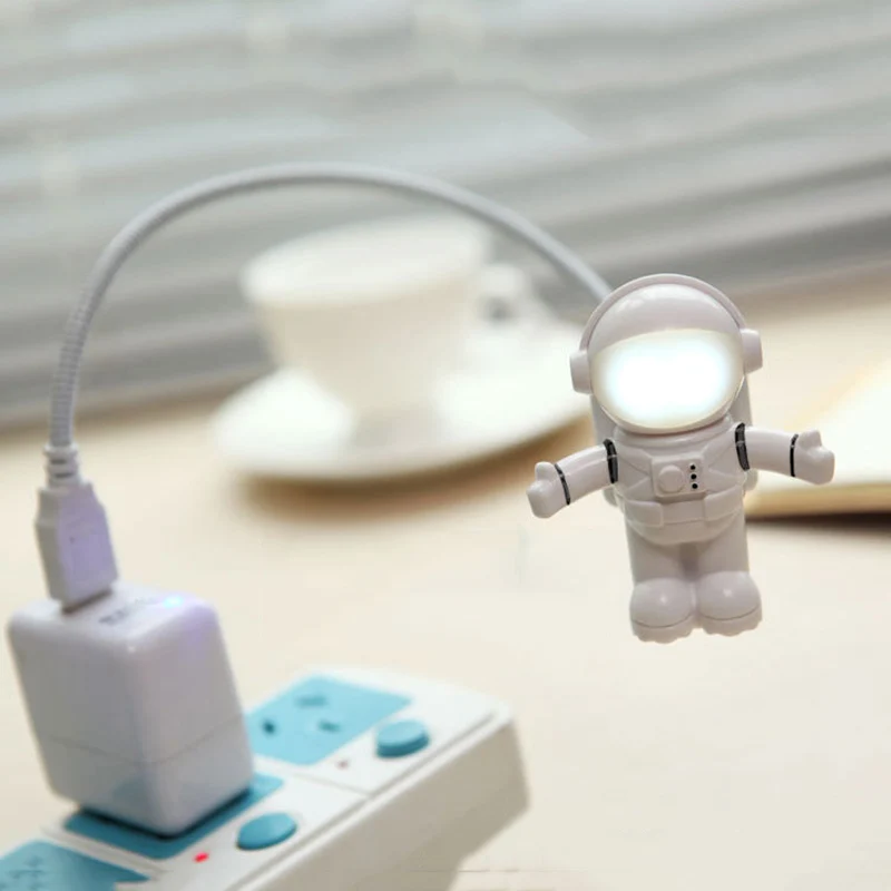 Мини-лампа крутой астронавт, космонавт USB светодиодный регулируемый ночник для компьютера настольная лампа