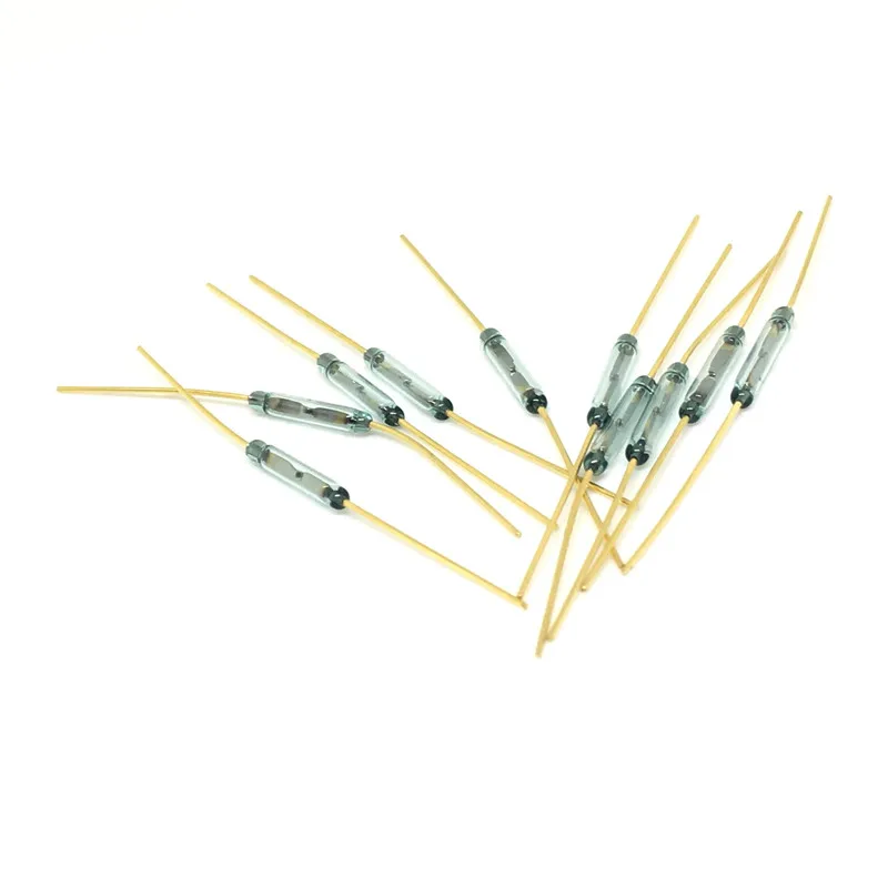 9pcs Magnetic Reed Switch 1.8X10mm Green Glass Magnetic Reed Switches Sensor Glass Normally Open Contact For Sensors MKA10110  4