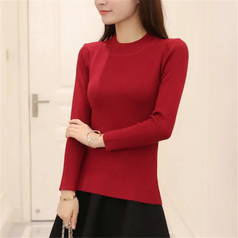 Women Sweater Woman Turtleneck Sweaters Korean Fashion Women Sweaters and Pullovers Autumn Winter Solid Knitted Stretch Sweater