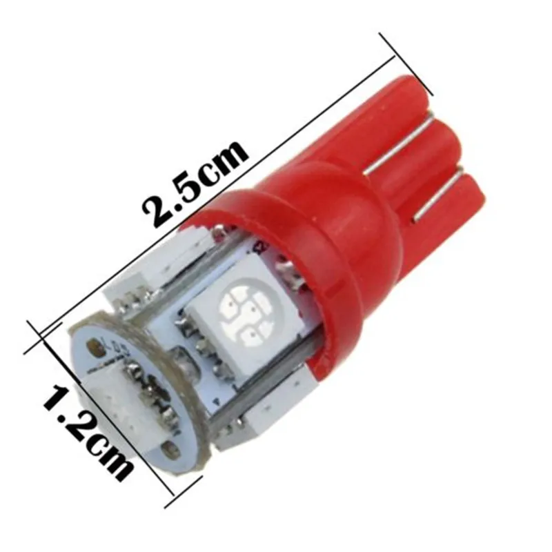 50x12 В 24 LED T10 5050 194 168 W5W 5 SMD лампы с клиновидным цоколем для грузовиков лодок