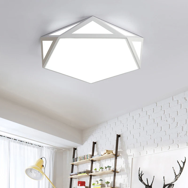 

Modern Iron led ceiling light surface mounted DIY geometric ceiling lamp for bedroom/study room/dinning room/hotel AC 100-240V