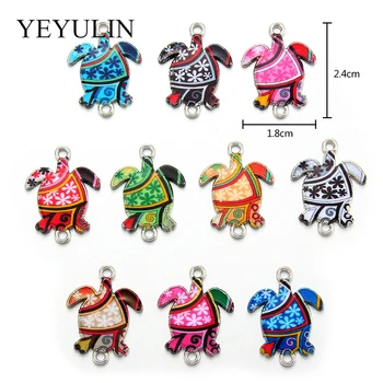 

10Pcs Mixed Random Color 24*18mm Zinc Alloy Enamel Sea Turtle Charms Pendants Jewelry Findings For DIY Choker Necklace Bracelet