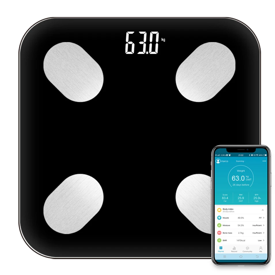 Лидер продаж ванная комната весы smart детские весы бытовой Премиум приложение с поддержкой Bluetooth жир процент цифровой средства ухода за
