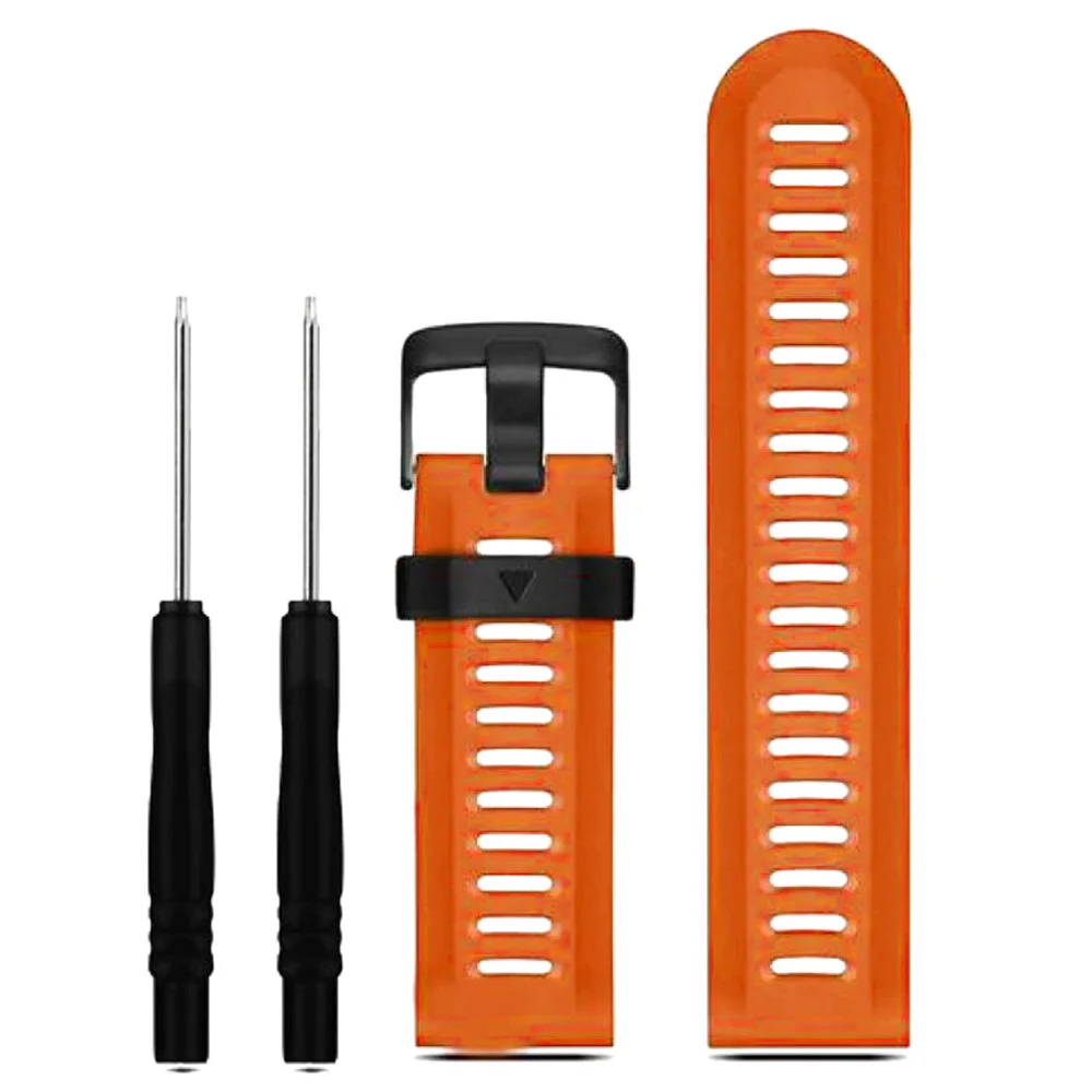 MAHA для Garmin Fenix 3 HR Мягкая замена для силиконового ремешка наручный ремешок+ Наборы инструментов оранжевый/зеленый 2/черный