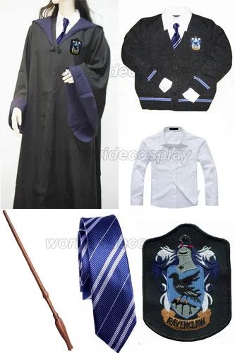 

Free Shipping Harry Ravenclaw Luna Lovegood Cosplay Robe Cloak Skirt Uniform Custom Made for Christmas