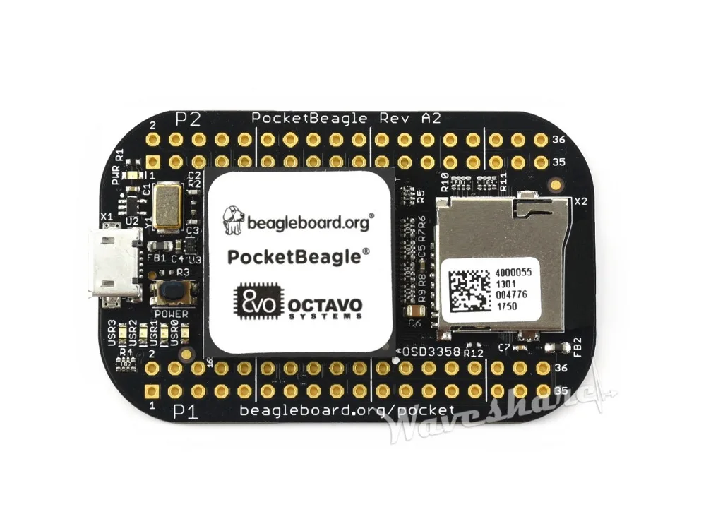

PocketBeagle ultra-tiny open-source USB-key-fob computer OSD3358 processor 1GHz ARM Cortex-A8 CPU 512MB DDR3 RAM supports Linux