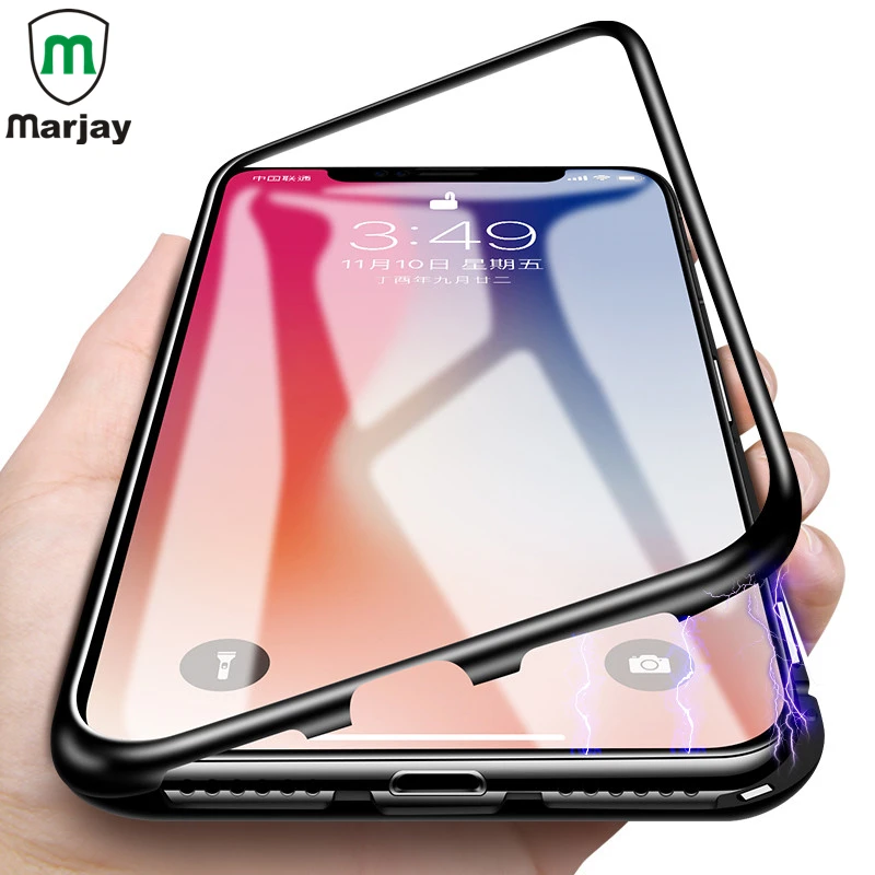 

Magnetic Metal Case For iphone X 8 7 6S 6 XS Max XR Samsung Galaxy S9 S8 Plus S7 Edge Note 9 Huawei P20 Lite Mate 10 Pro Case
