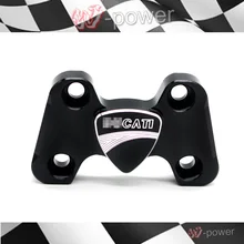 For DUCATI MONSTER 696 2008-2014 Motorcycle CNC billet aluminum handlebar handlebar 3D Logo Black