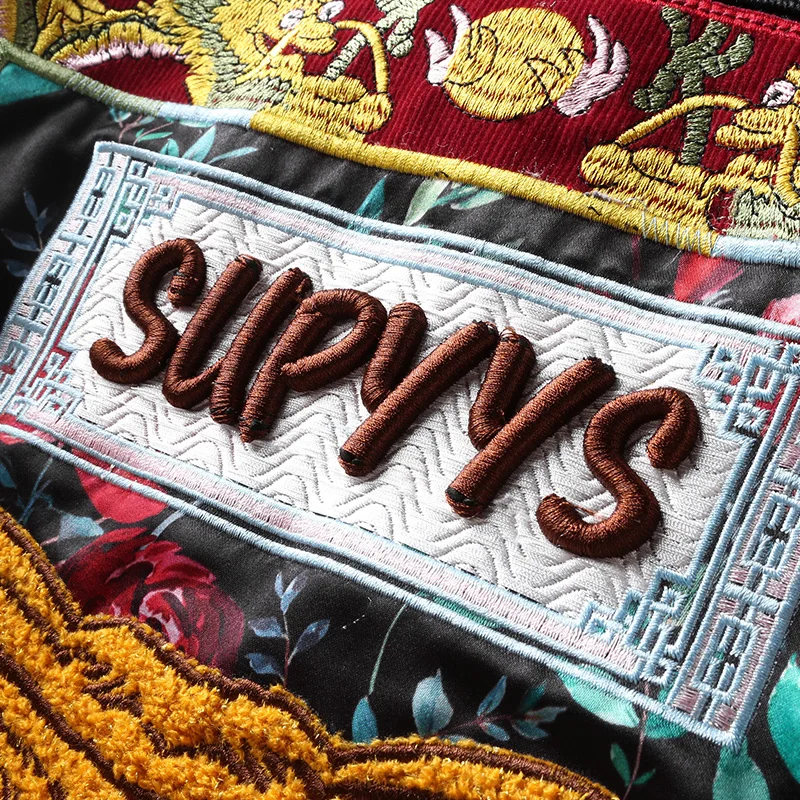 Embroidery Denim Jacket Men Japanese Streetwear Black Windreaker Jackets Male Spring Autumn Jean Jacket Coats Hip Hop