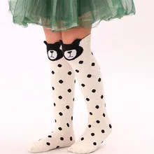 Милые детские носки с героями мультфильмов хлопковые детские носки с принтом животных Гольфы с рисунком лисы для маленьких девочек, одежда, аксессуары