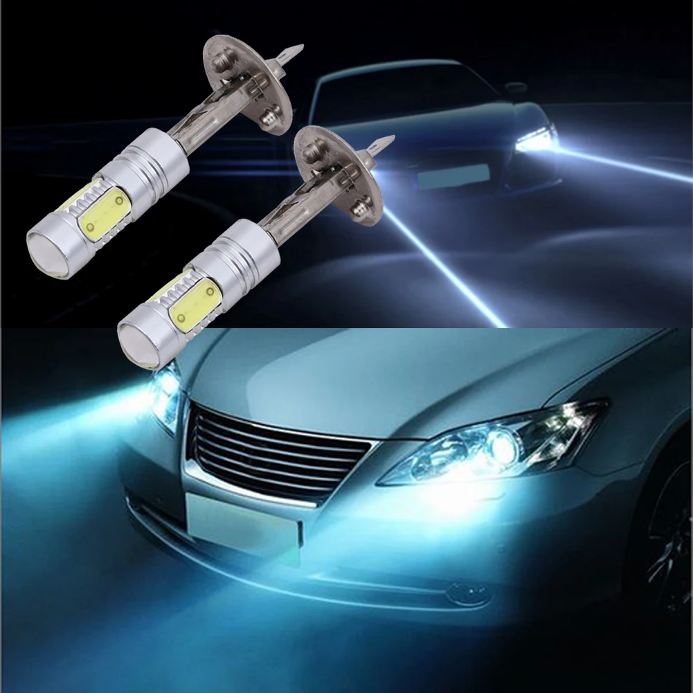 

2Pcs Car-styling Fog Light Bulb H1 COB Car LED Headlight Headlamp 6000K High Power Auto Light-emitting diode Lamp Accessory 12V