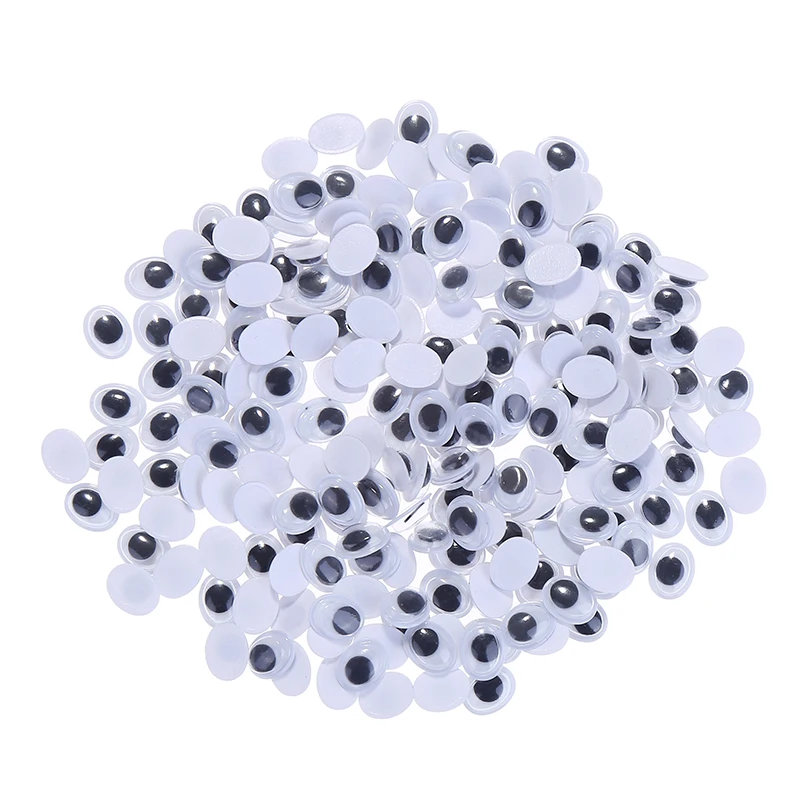 With Self adhesive 200PCS lot 10mmx8mm Oval Dolls Eye Googly Safety Eye For Toys Used For