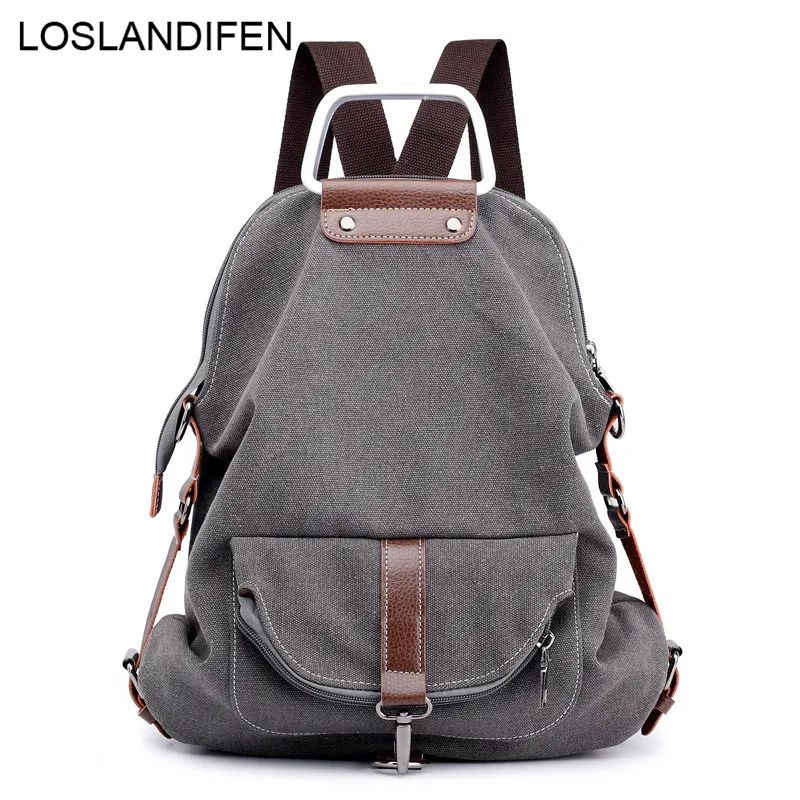 

Fashion Women Backpack Vintage Canvas Backpack School Bag Women Travel Bags Large Capacity Student Book Bag Satchel Shouder Bag