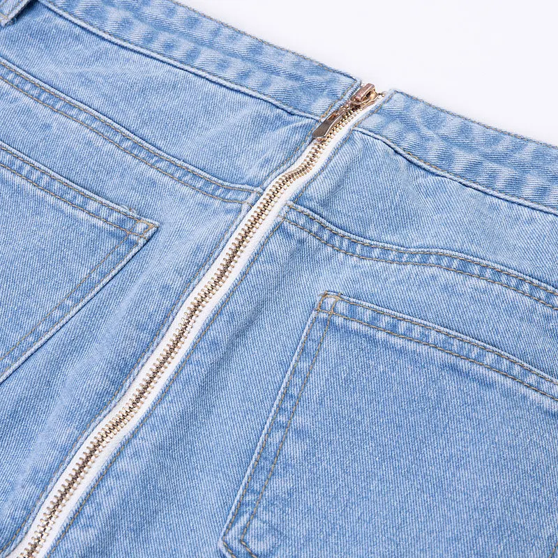 Трендовые джинсы с открытым шаговым швом, на молнии сзади, женские сексуальные леггинсы, прямые джинсовые штаны в стиле хиппи с высокой талией, укороченные зимние штаны в стиле Харадзюку