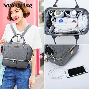 

New Mummy Maternity Diaper Bag Brand Large Capacity Thermal Insulation Travel Backpack For Baby Care Baby Bag For Mom Backpacks