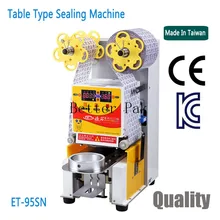 ET-95SN стол типа автоматическая машина для запечатывания стаканчиков, молочный напиток запайщик стаканов, PE, PP, Бумага сублимационный принтер для запечатывания machine.220V/50 Гц