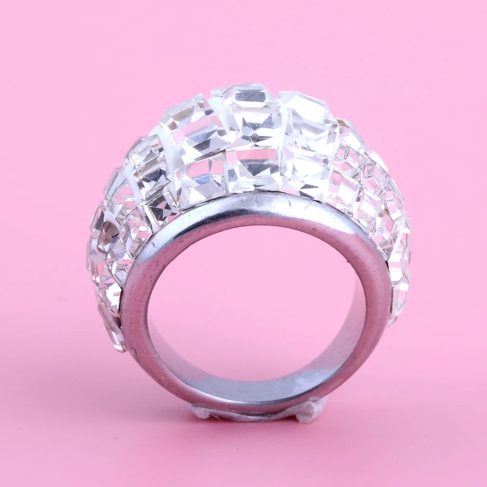 Женские кольца из нержавеющей стали с настоящими Австрийскими кристаллами
