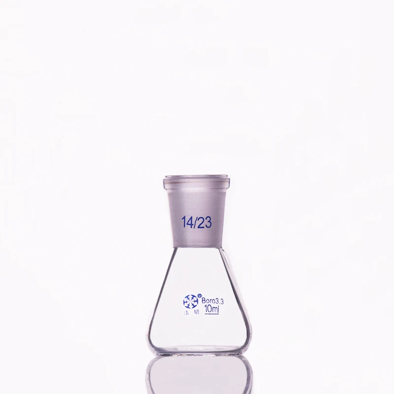 Conical Flask With Standard Groundin Mouth,capacity 10ml,joint 14/23,erlenmeyer Flask With