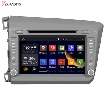 

Topnavi 8'' Quad Core Android 6.0 Car GPS Navigation for CIVIC Left Driving 2012- For Honda Autoradio Multimedia Audio Stereo