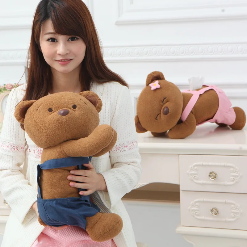 

1pcs 45*18cm BOC colorful bear cute bear tissue pumping tissue box tray pumping creative birthday gift Bear Cubs