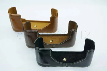 

Camera Video Bag Bottom Half Case With screw for Leica M9 M8 M-E M-MONO PU Grip Base With Battery Opening