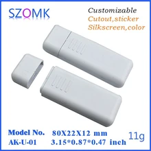 Szomk маленький usb флэш-накопитель ящик для инструментов(4 шт.) 80*22*12 мм Пластиковый корпус для электронных пластиковых корпусов, чехол для инструментов