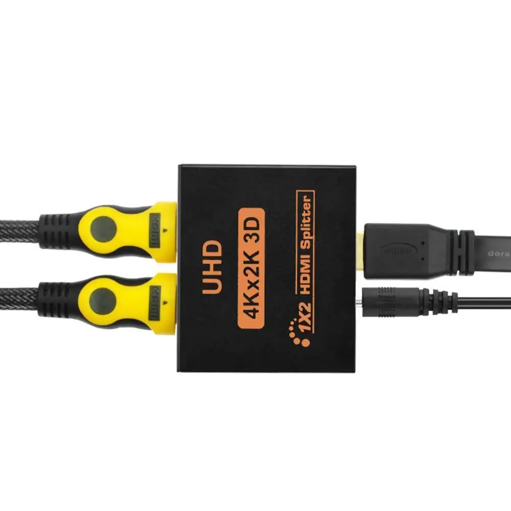 Новый 1x2 HDMI Splitter v1.4b вид 4 К к 3D 1080 P один вход на два выхода Топ США Plug