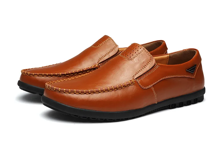 2019 Весенняя Новая мужская повседневная обувь из натуральной кожи мужские лоферы на шнуровке для отдыха Уличная обувь для мужчин