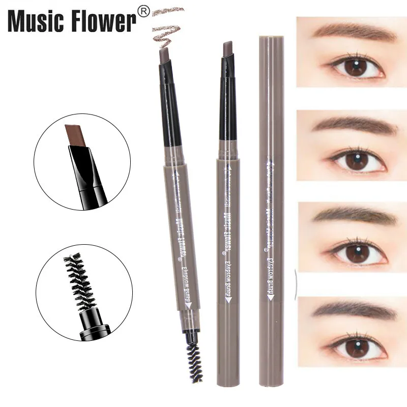 Brand Music Flower 3D Eyes Makeup Set Brown Matte Eyebrow Pencil Womens Eye Brow Enhancer Pen Lasting Make Up Brush 4 Colors Brand Music Flower 3D Eyes Makeup Set Brown Matte Eyebrow Pencil Womens Eye Brow Enhancer Pen Lasting Make Up Brush 4 Colors