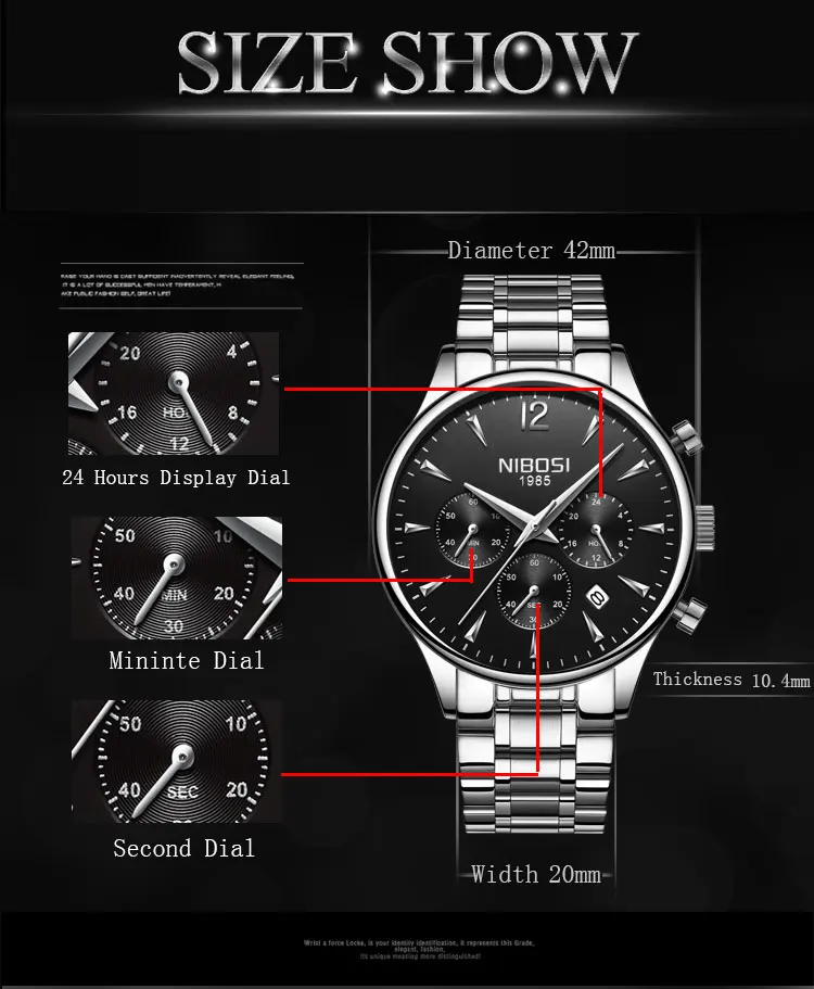 Relogio Masculino NIBOSI Men's Quartz Watch Business Watch Casual Gold And Black Wristwatch Waterproof Stainless Steel With Date (3)