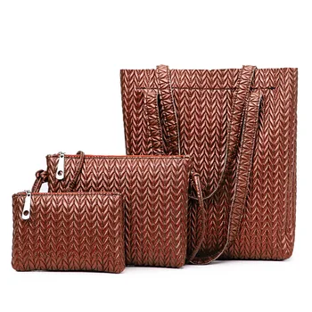 

Fashion New Lady's Bag,Large-capacity Knitted Bag, Three-piece Slanting Women's Bag ladies hand bags purses and handbags