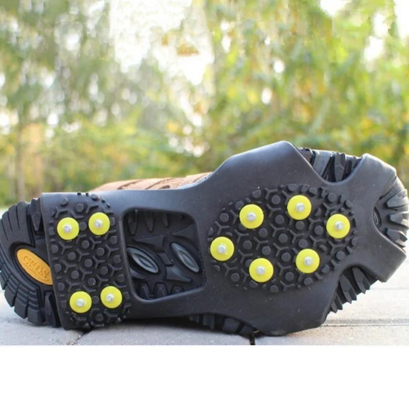 

1 Pair Ice Snow Grips Cleat Over Shoe Boot Rubber Spikes Anti Slip Studs Crampons Stretch Footwear FI-19ING