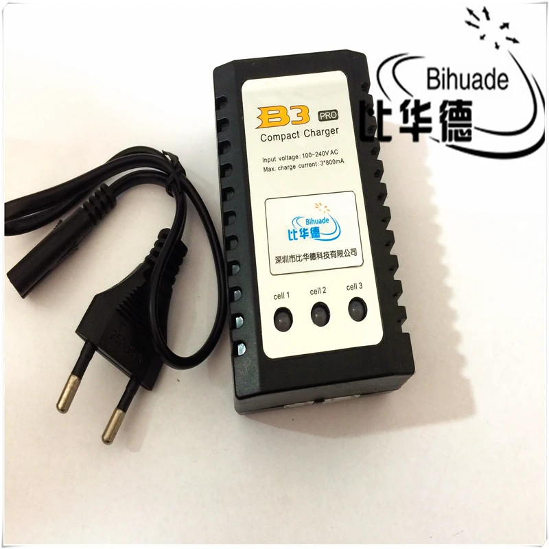 

BIHUADE B3 balanced charger new 2S-3S lithium battery 7.4V 11.1V aviation model European standard round plug charger