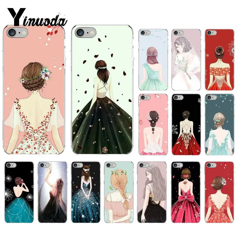

Yinuoda Wedding Girl Lovers Cartoon TPU Soft Rubber Phone Cover for iPhone 8 7 6 6S Plus X XS MAX 5 5S SE XR 10 Cover Capa