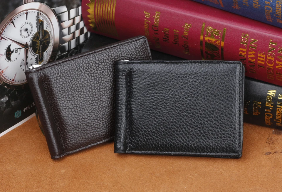 UMODIER,, брендовый женский кошелек с зажимом для денег, мужской тонкий двойной кошелек из натуральной кожи, чехол для кредитных карт, зажимы для денег, RFID